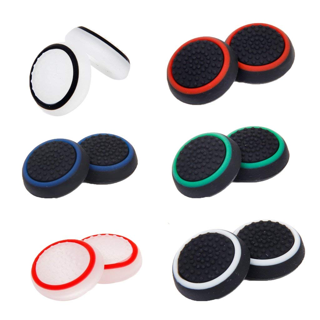 HASTHIP 6Pair Controller Joystick Thumbstick Cover Caps Grips for PS4 HASTHIP 6Pair Controller Joystick Thumbstick Cover Caps Grips for PS4